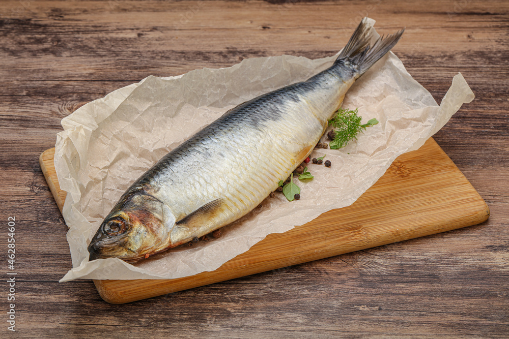 Salted Herring fish with pepper
