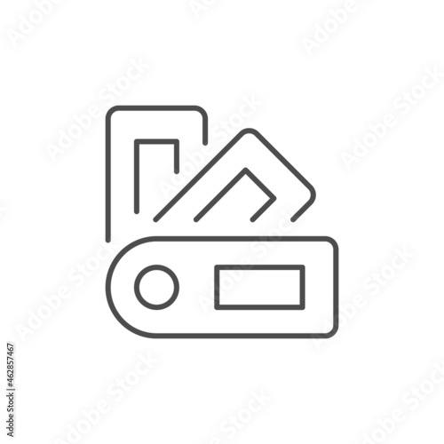 Color samples line outline icon