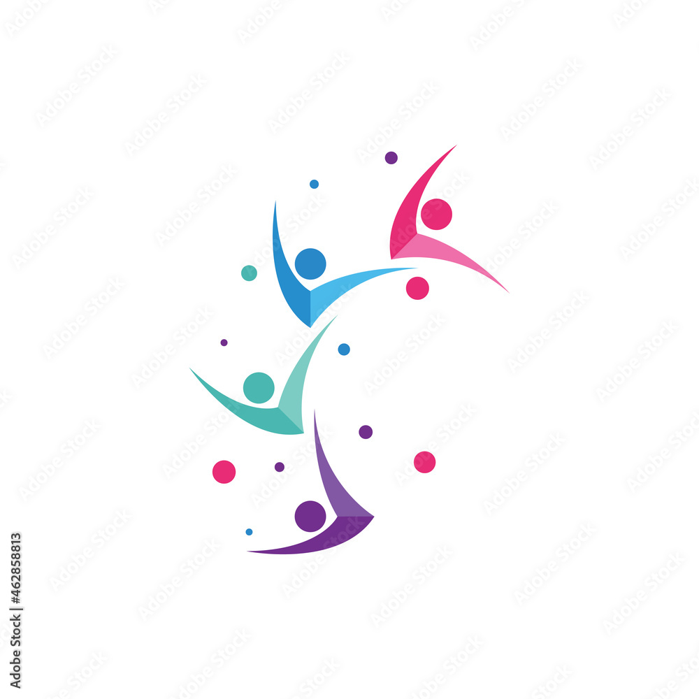 Community, network and social icon design template Community, network and social icon design template