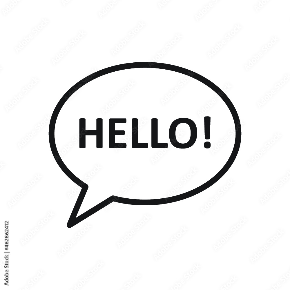 The hello icon. Greet and hi symbol The hello icon. Greet and hi symbol