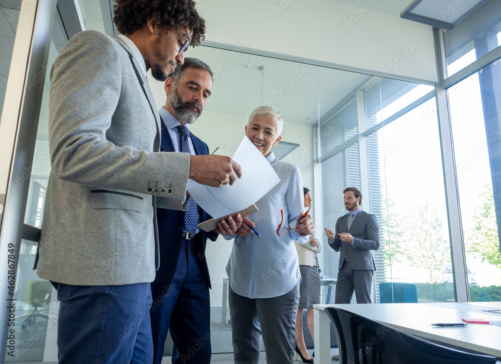 Fototapeta premium Successful business people working at the office.