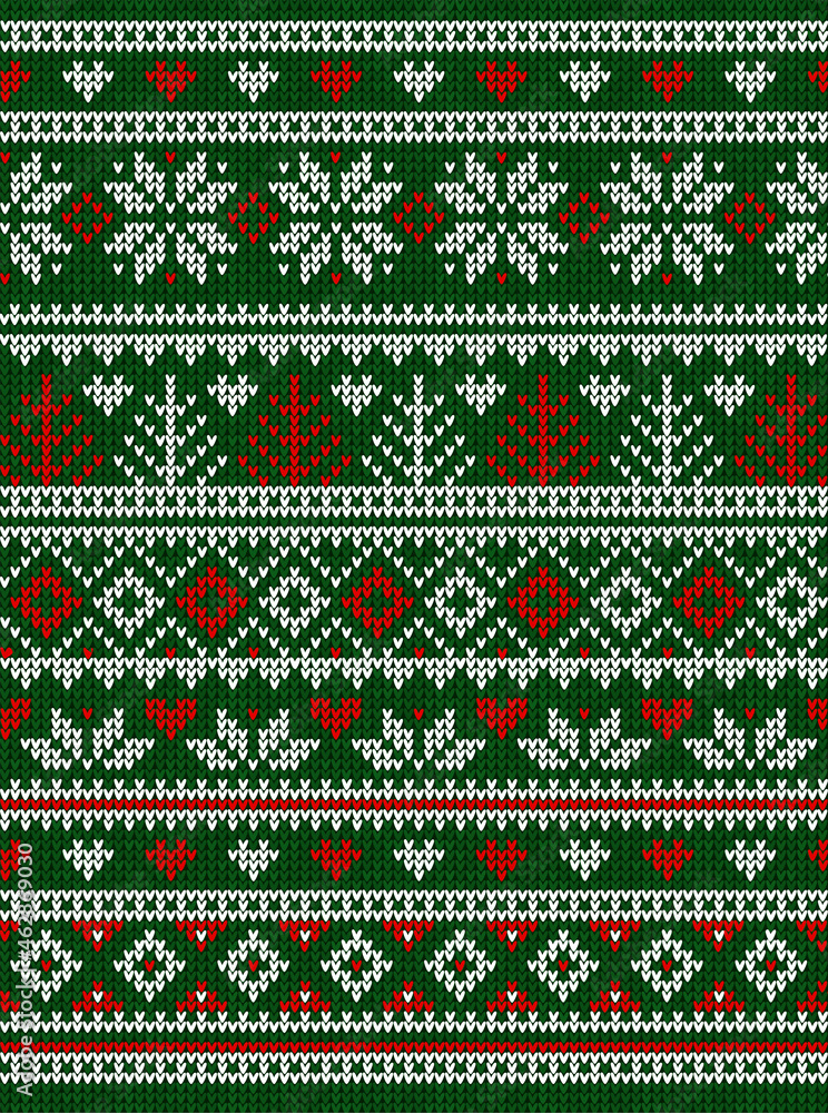 Ugly sweater Christmas party pattern. Knitted background seamless scandinavian knitting ornaments. Ugly sweater Christmas party pattern. Knitted background seamless scandinavian knitting ornaments.