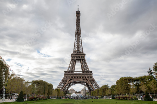 Paris, France-september  23, 2019:  The Eiffel Tower is a wrought-iron lattice tower on the Champ de Mars in Paris, France. It is named after the engineer Gustave Eiffel © Radoslaw Maciejewski