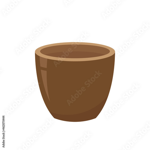 Earth pot vector. wallpaper. free space for text. Earth pot on white background.