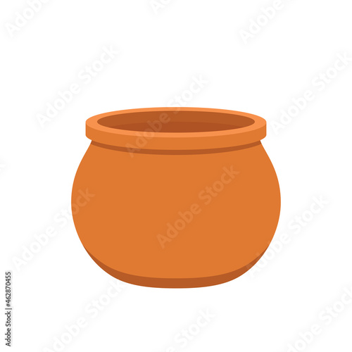 Earth pot vector. wallpaper. free space for text. Earth pot on white background.