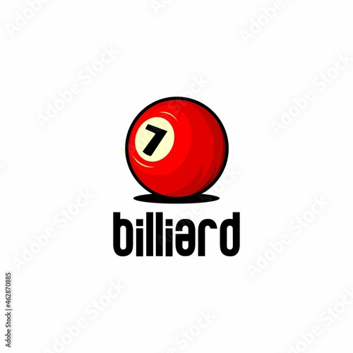 billiard logo illustration vector, billiard ball vector