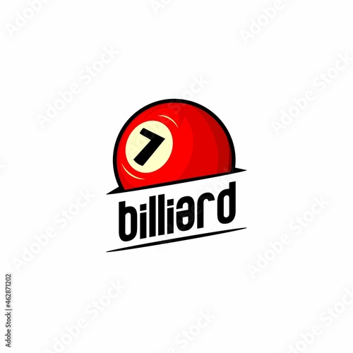 billiard logo illustration vector, billiard ball vector