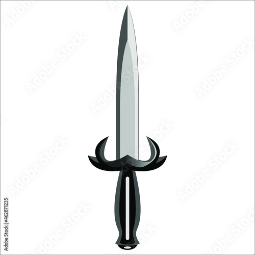 old iron dagger on a white background vector