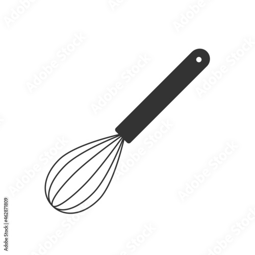 フラットでシンプルな泡立て器のイラスト