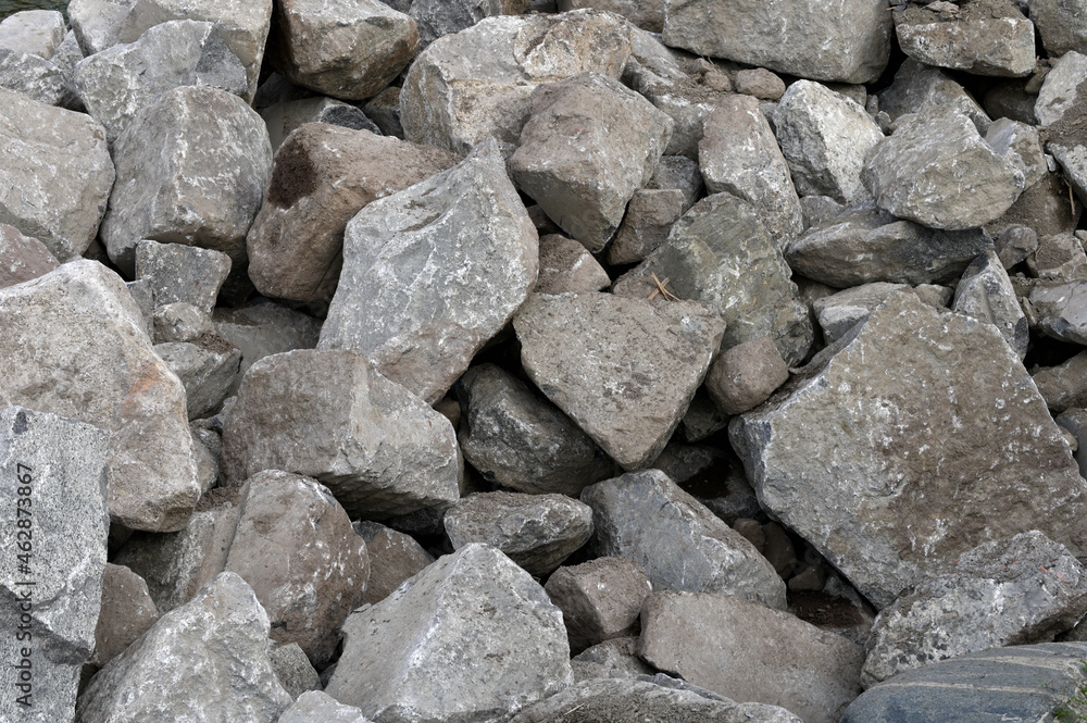 Pile of grey rocks