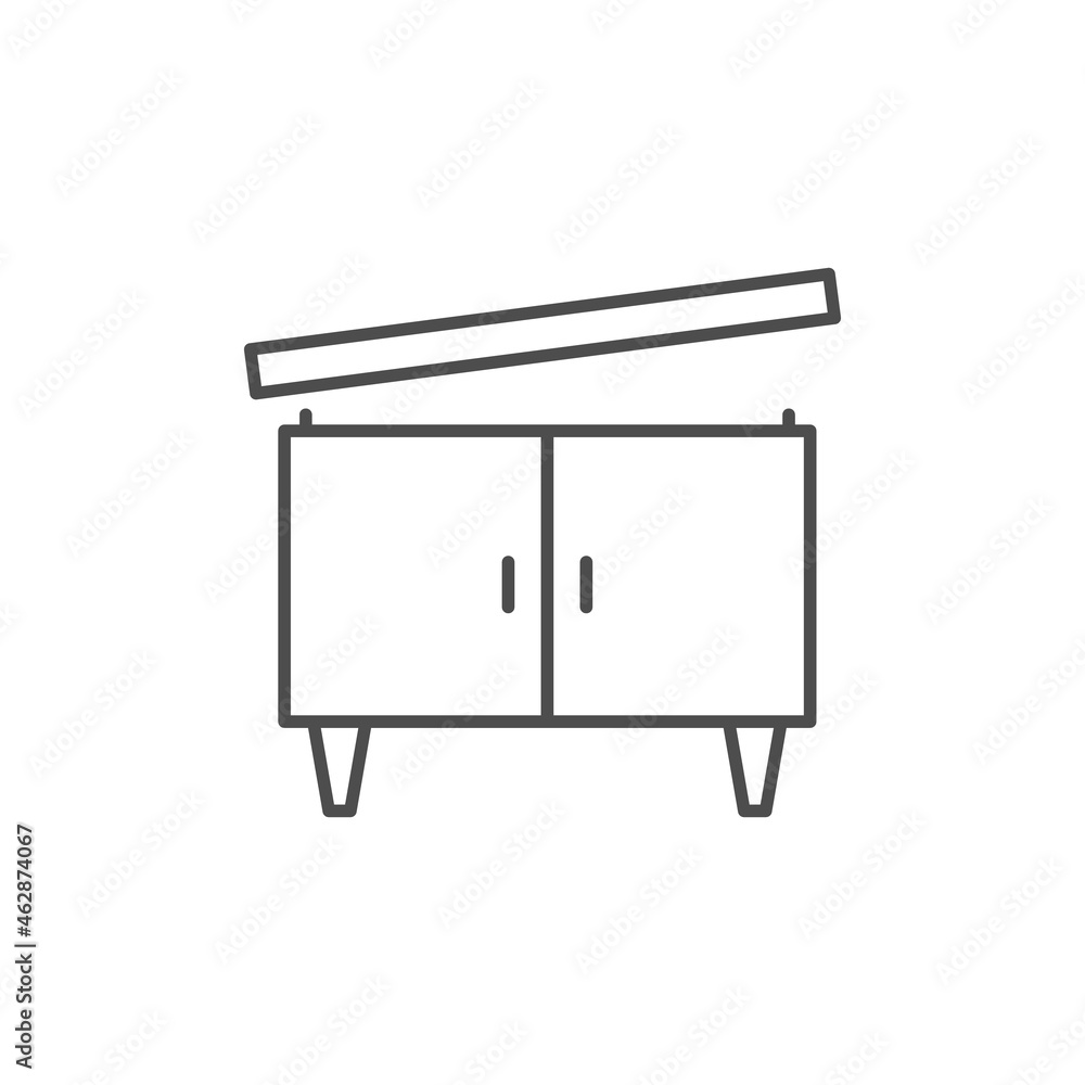 Furniture assembling line outline icon Furniture assembling line outline icon