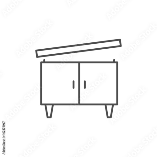 Furniture assembling line outline icon