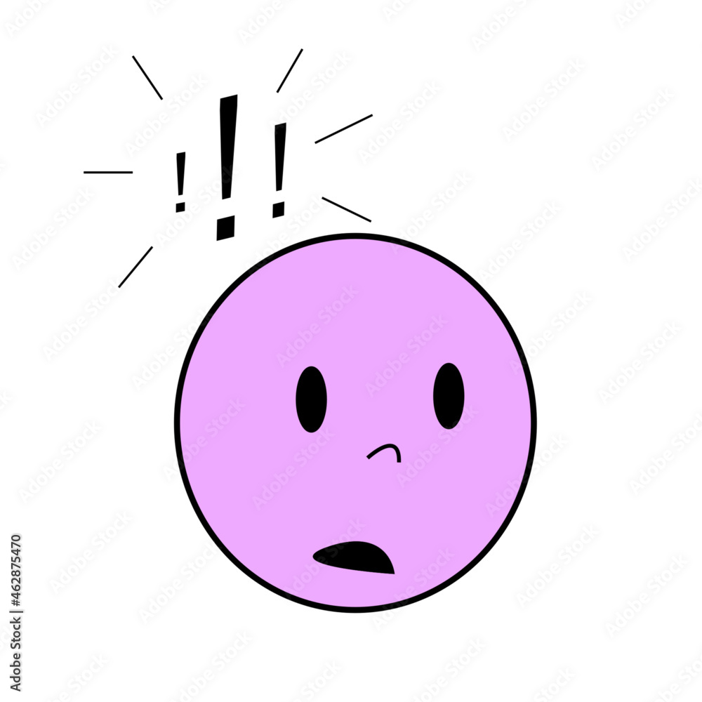 Fototapeta premium new emoji flat design illustration isolated shock mood 