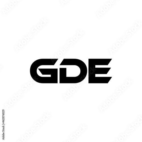 GDE letter logo design with white background in illustrator, vector logo modern alphabet font overlap style. calligraphy designs for logo, Poster, Invitation, etc.