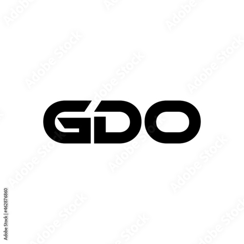 GDO letter logo design with white background in illustrator, vector logo modern alphabet font overlap style. calligraphy designs for logo, Poster, Invitation, etc.