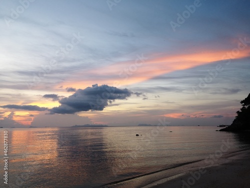 sunset over the sea