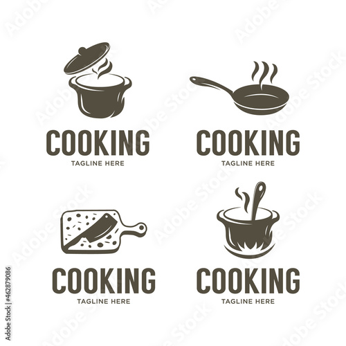 Set of Vintage Cooking Logo design Template