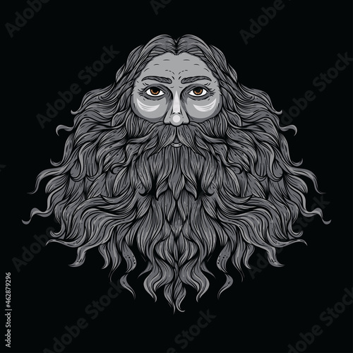 ILLUSTRATION OF SCARY SANTA CLAUS