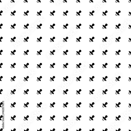 Square seamless background pattern from black nipple symbols. The pattern is evenly filled. Vector illustration on white background