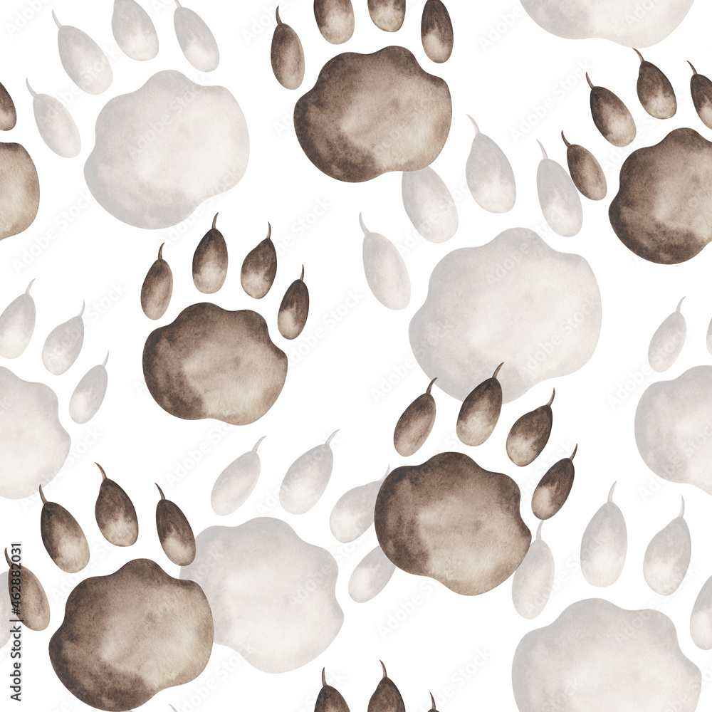 Motyw zwierzęcych łapek w pastelowych kolorach