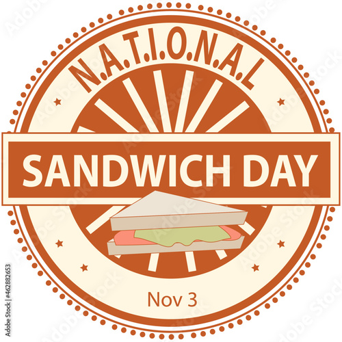 National Sandwich Day Sign and Badge