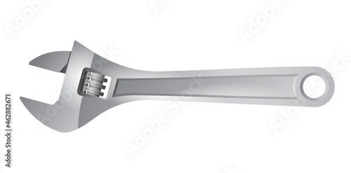 Spanner pipe wrench - realistic illustration