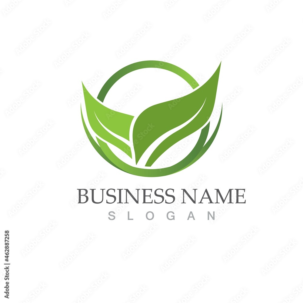 Logos of green Tree leaf ecology Logos of green Tree leaf ecology