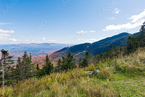 overlooking valley at stowe vermont