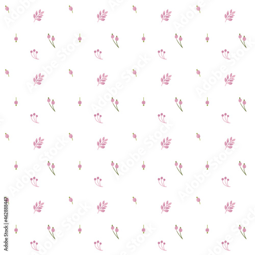 Minimalist seamless pattern with lilac berries. Can be used for fabric design, wallpapers, backgrounds for any product.