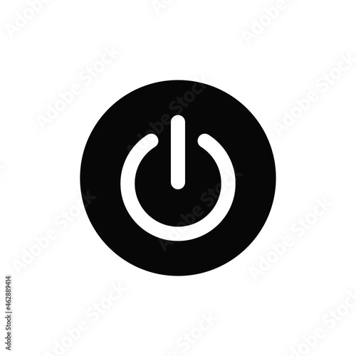 Power icon vector. Power button sign