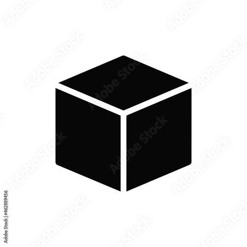 Cube icon vector. Square sign