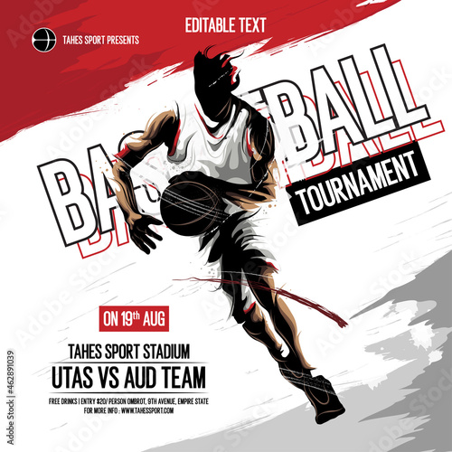basketball tournament flyer design template