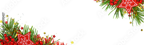 Christmas header with pine ...