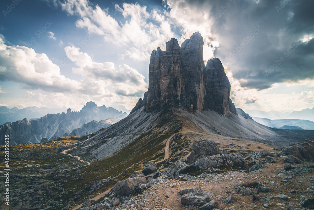 Naklejka premium Tre Cime, Dolomity, Włochy