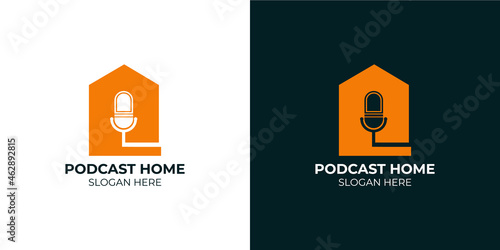 minimalist podcast home logo set