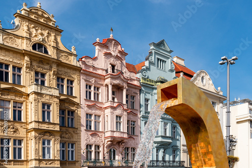 Obraz na plátně Cityscape Pilsen, Czech republic. Altstadt von Pilsen, Tschechien