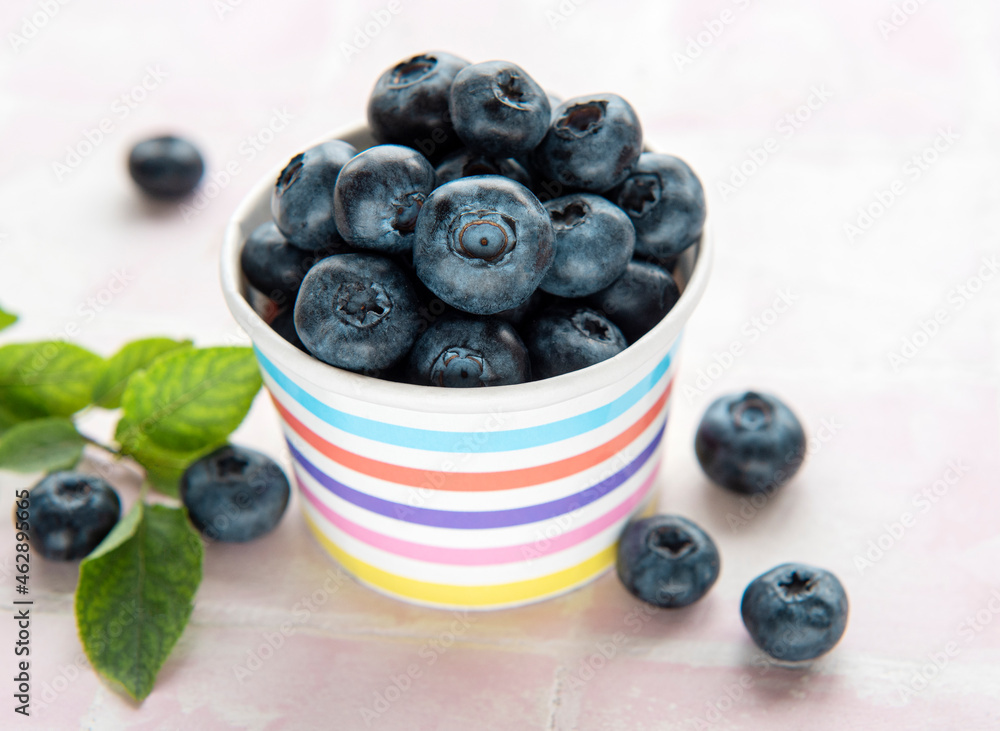 Blueberries on tile background Blueberries on tile background