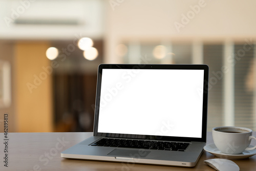laptop with blank screen