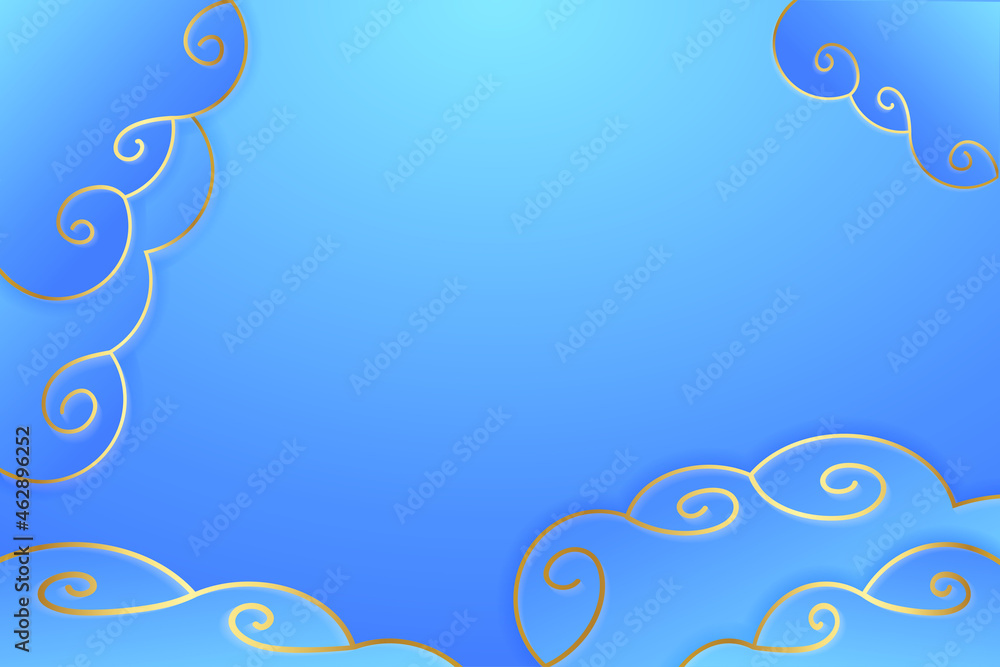 Cloud Line Gold Vector Background Cloud Line Gold Vector Background