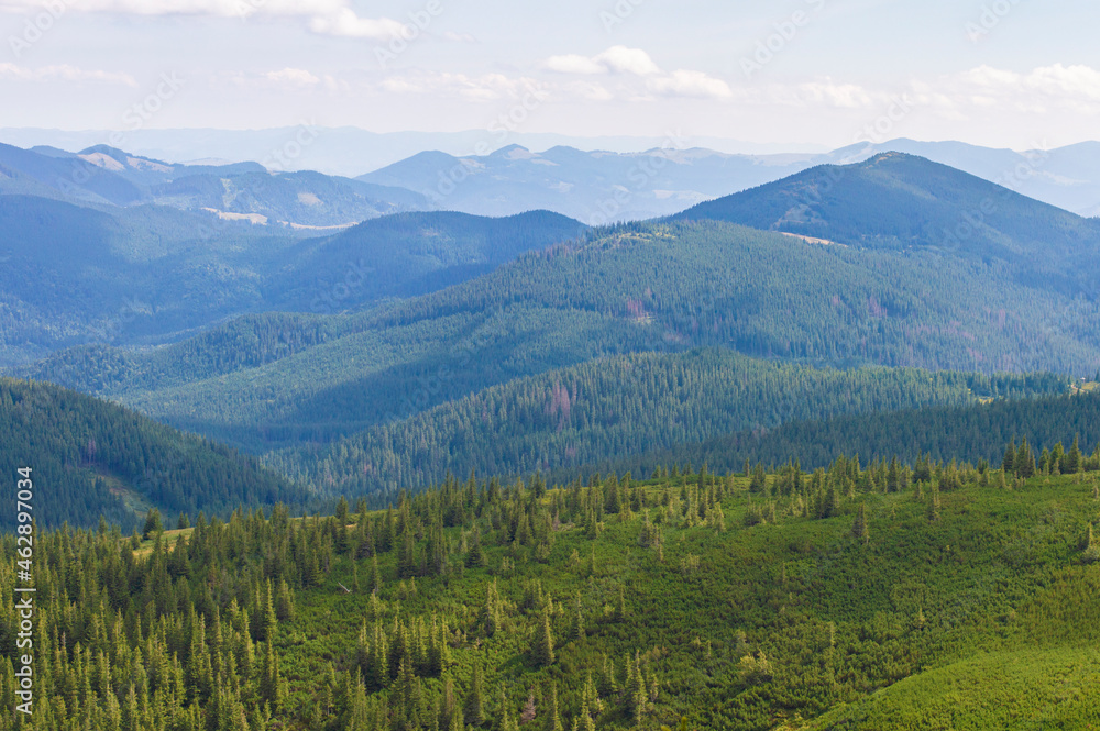 nature mountain landscape on the background of the sky