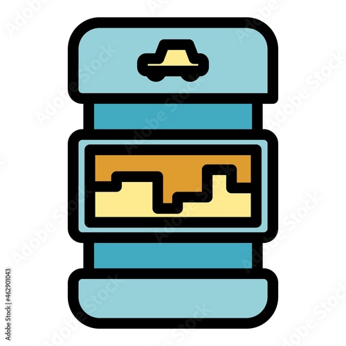 Car keyless icon. Outline car keyless vector icon color flat isolated