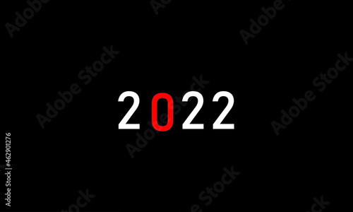 HAPPY NEW YEAR 2022 DESIGN LOGO ABSTRACT