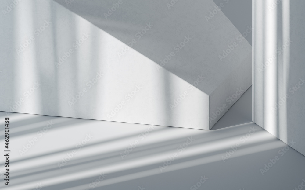 Light and shadow in an empty room, 3d rendering. Light and shadow in an empty room, 3d rendering.