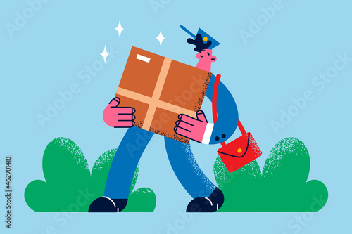 Post office delivery services concept