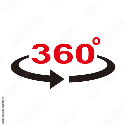 360 view icon vector illustration sign