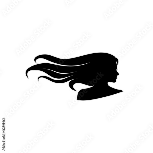 Long Hair Beautiful Woman Silhouette