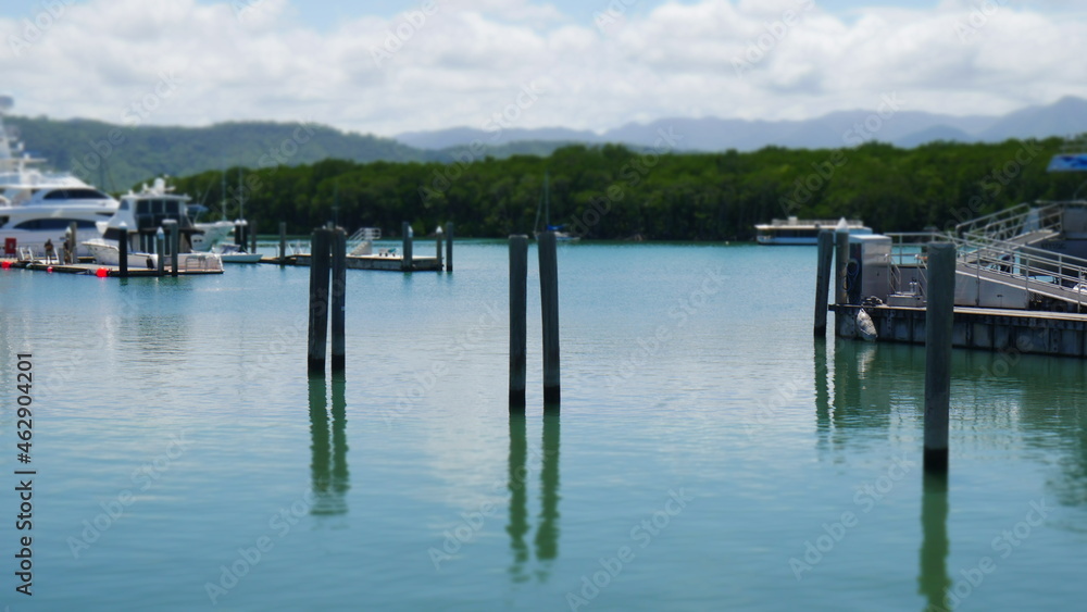 Reflective harbor poles