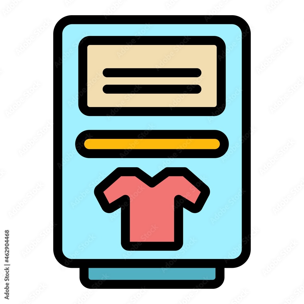 Charity box icon. Outline charity box vector icon color flat isolated