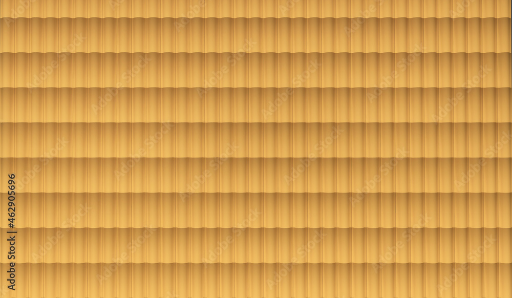 Top view of brown double corrugated tiles on roof home or house pattern texture background. Shingle construction. 3d abstract illustration Top view of brown double corrugated tiles on roof home or house pattern texture background. Shingle construction. 3d abstract illustration