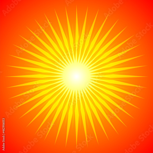 Bright sunbeams, shiny summer background with vibrant yellow & orange colors. Perfect light background.